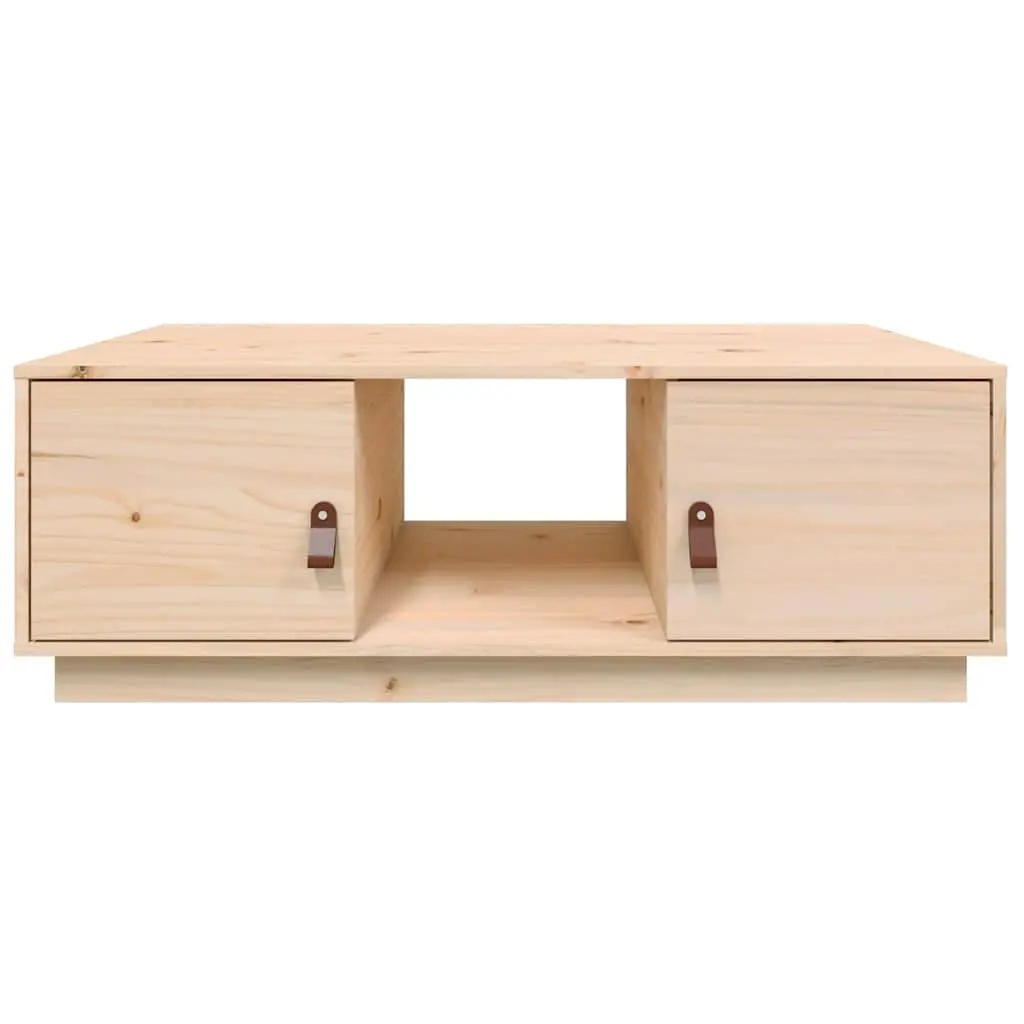 Coffee Table 100x50x35 cm Solid Pinewood with Storage Compartments Modern Living Room Furniture