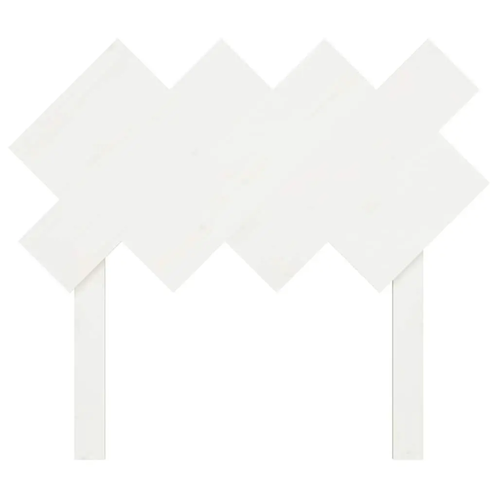 Bed Headboard 92cm White Solid Pine Wood Natural Rustic Character