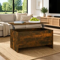 Coffee Table with Lift-Top Design Storage Compartment Living Room Furniture