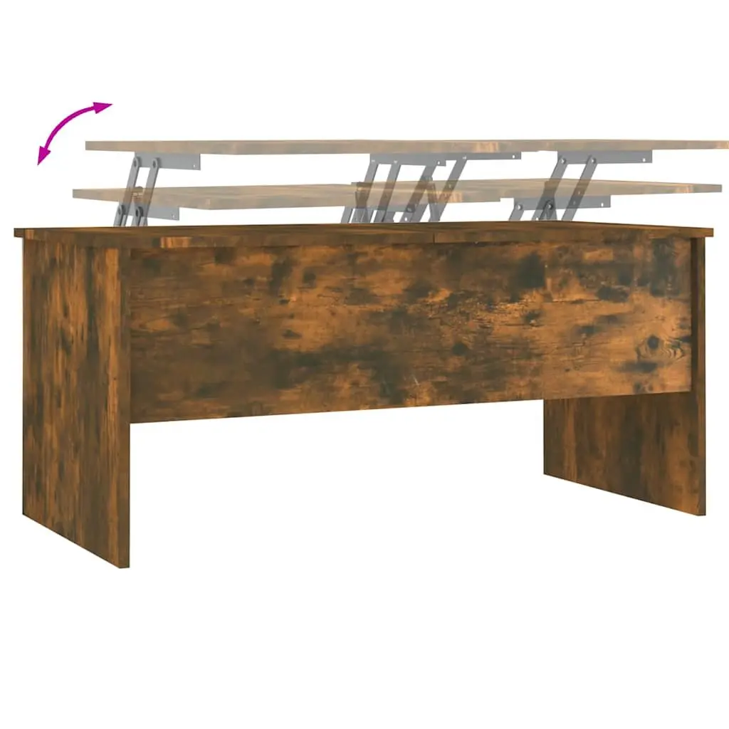 Coffee Table with Lift-Top Storage Compartments Modern Accent Table Brown