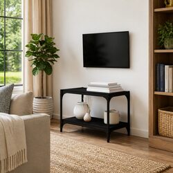 Industrial Style Black TV Cabinet - Enhance Your Living Space