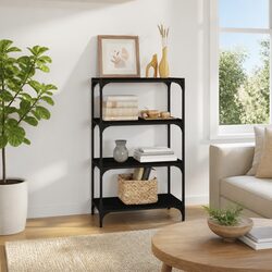 Stylish Black 4-Shelf Book Cabinet for Your Home