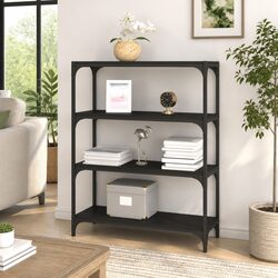 Transform Your Space with a 4 Shelf Black Book Cabinet