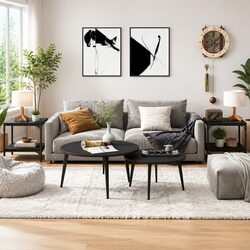 Stylish 2 Piece Black Side Tables for Your Home