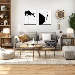 Enhance Your Living Room with 2 Brown Side Tables