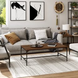 Enhance Your Living Space with This Brown Oak Coffee Table