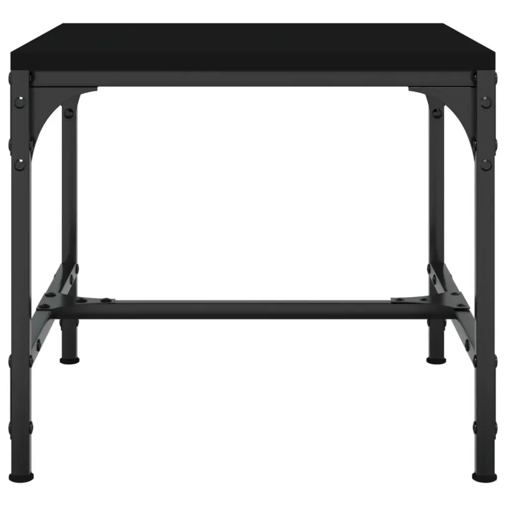 Coffee Table 50x50x35 cm Industrial Style Engineered Wood Top Steel Frame