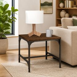 Brown Oak Coffee Table 50x50x35 cm for Enhanced Living