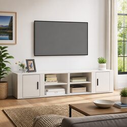 TV Cabinets 2 pcs High Gloss White 80x31.5x36 cm Media Storage Unit