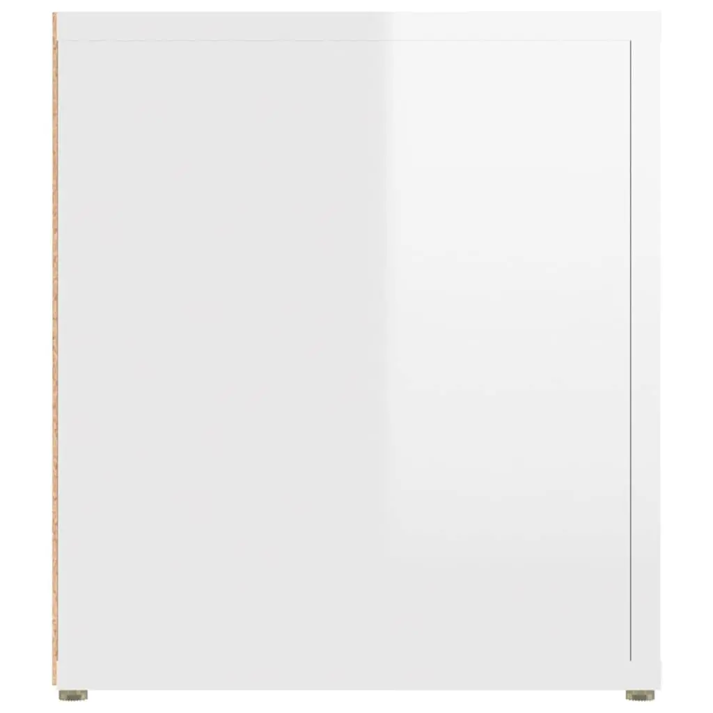 TV Cabinets 80x31.5x36 cm High Gloss White 2 Piece Media Storage Unit