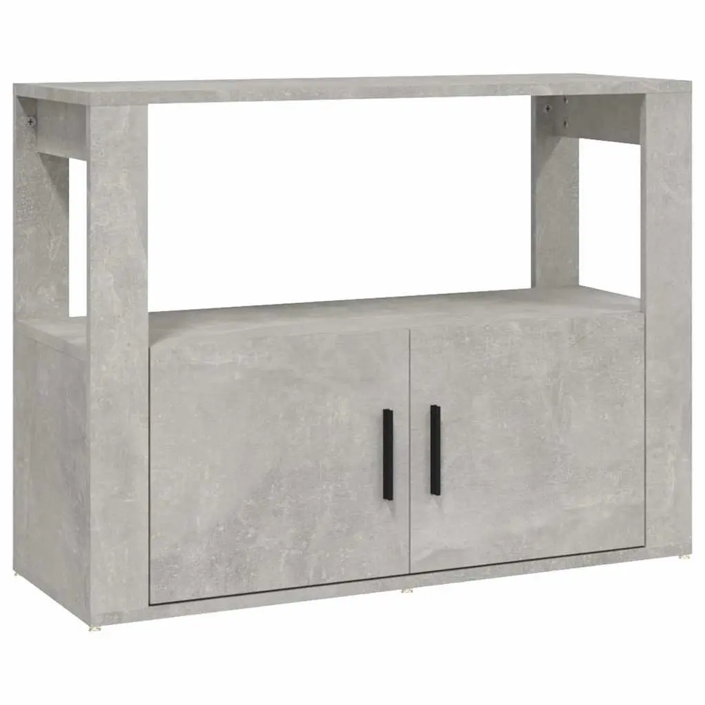 Sideboard Storage Cabinet Grey Engineered Wood Organiser with Shelf and Doors