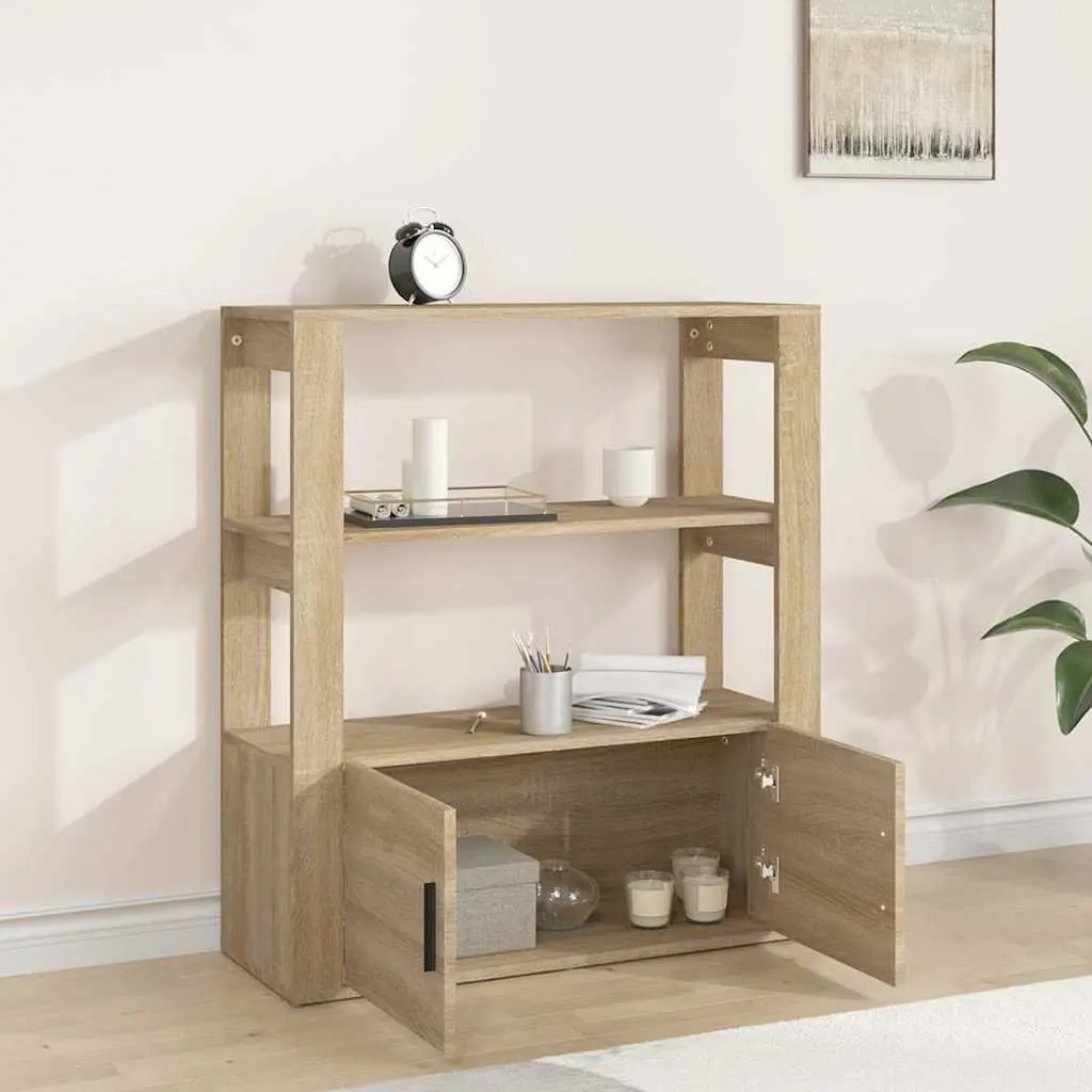 Sideboard Engineered Wood Storage Cabinet Brown with Shelves and Doors for Living Room