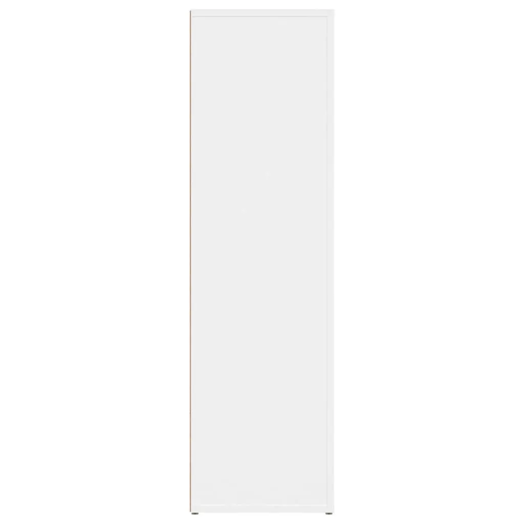 Sideboard White Engineered Wood Storage Cabinet with Multiple Compartments for Living Room