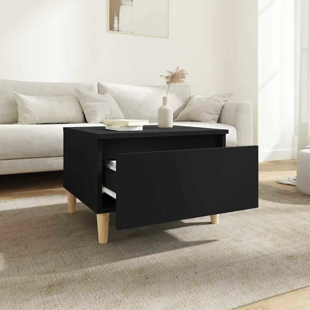 End Tables 50x46x35 cm Black Engineered Wood Side Table Accent Furniture 2 pcs