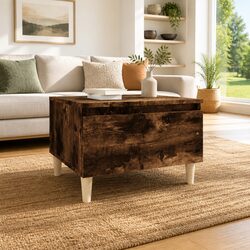 End Table Side Table with Drawer Storage Brown Scandinavian Accent Furniture