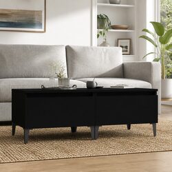 Side Tables 2 pcs Black 50x46x35 cm Living Room Accent Furniture Storage Drawer