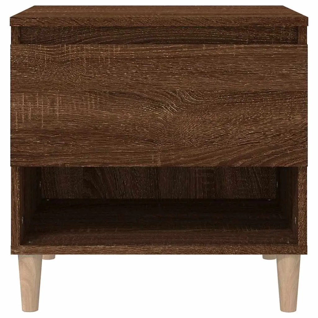 Bedside Tables 50x46x50 cm Brown Oak Engineered Wood Storage 2 pcs
