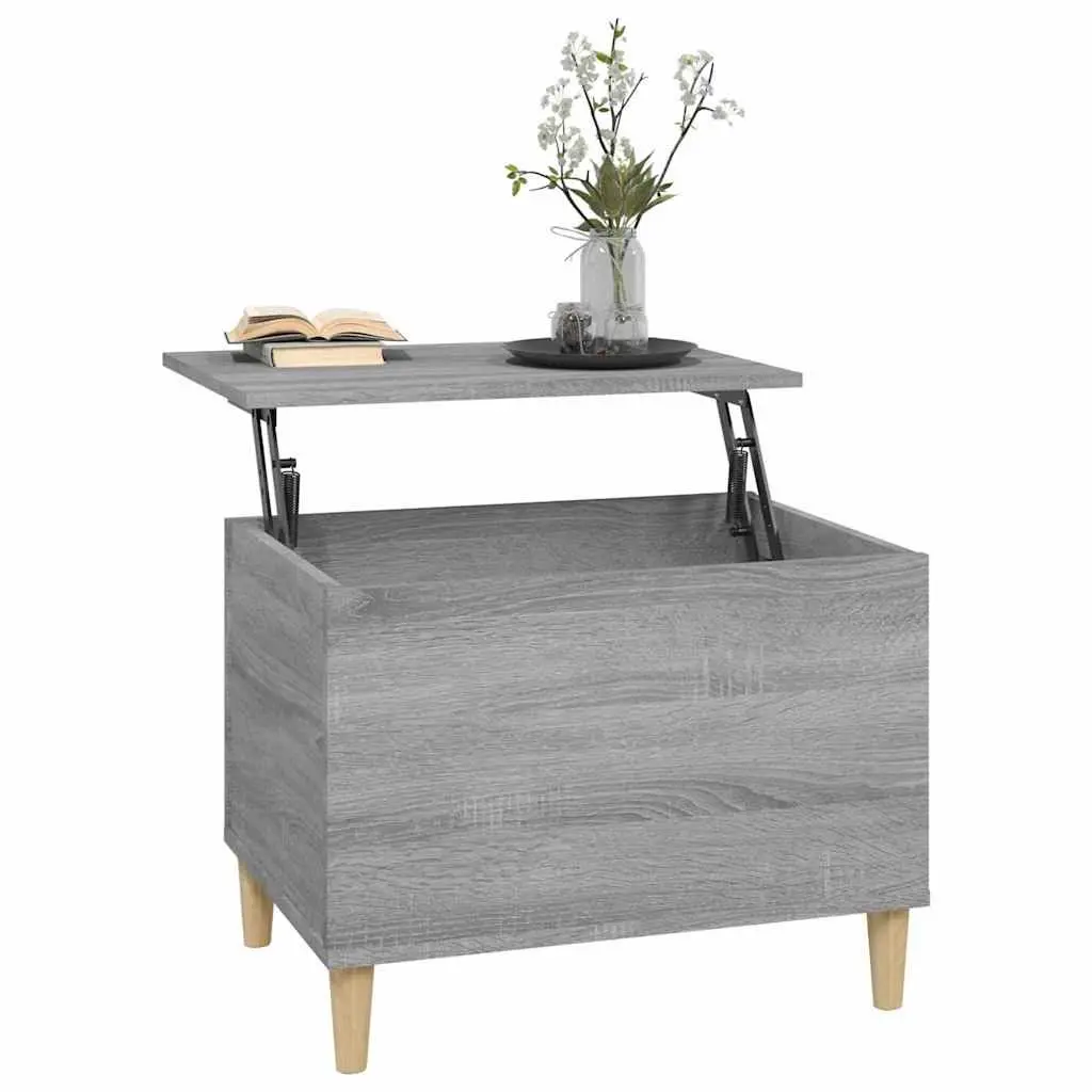 Coffee Table Lift-Top Grey Sonoma Engineered Wood Storage Living Room