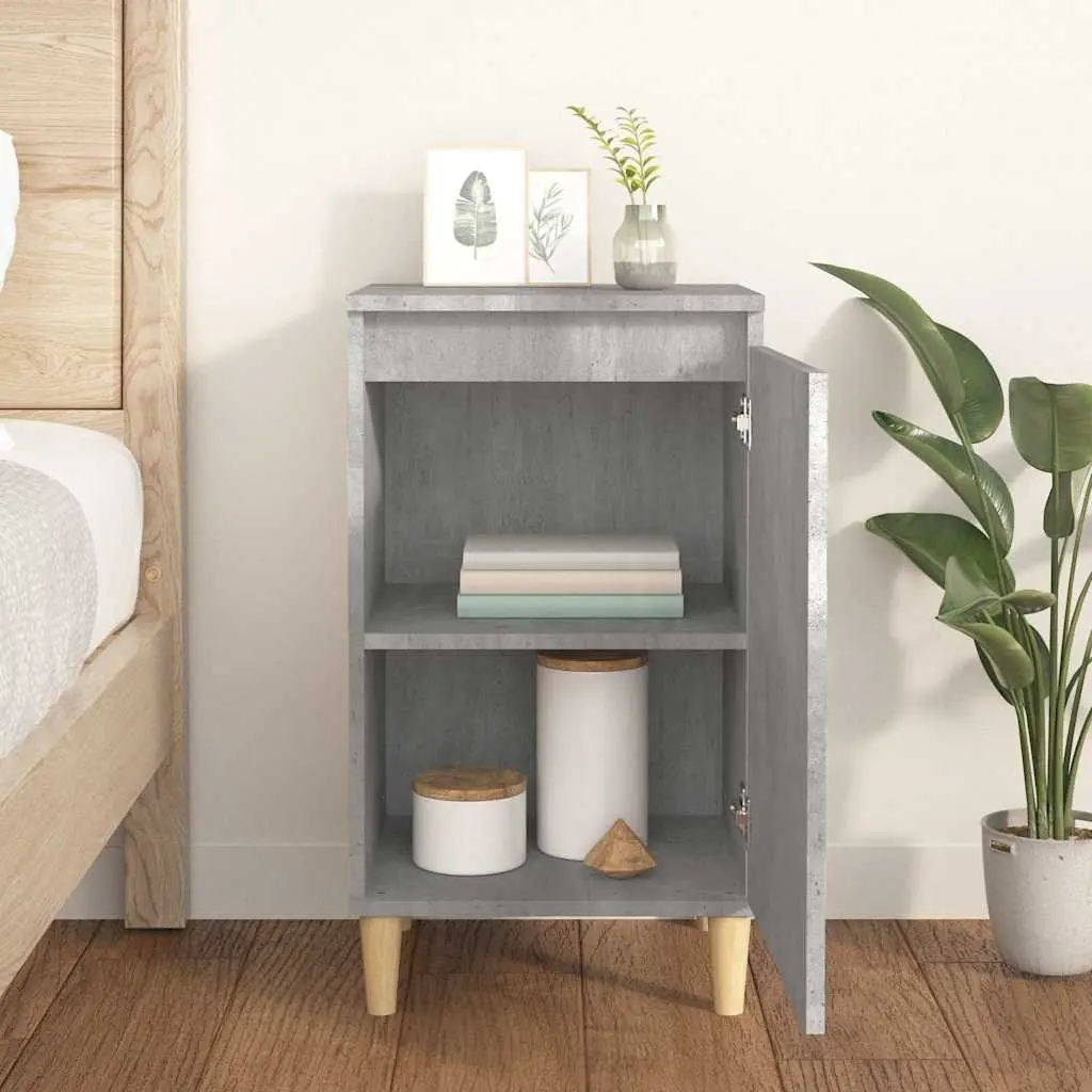 Bedside Cabinet Nightstand Concrete Grey 40x35x70cm Side Table Storage Cabinet