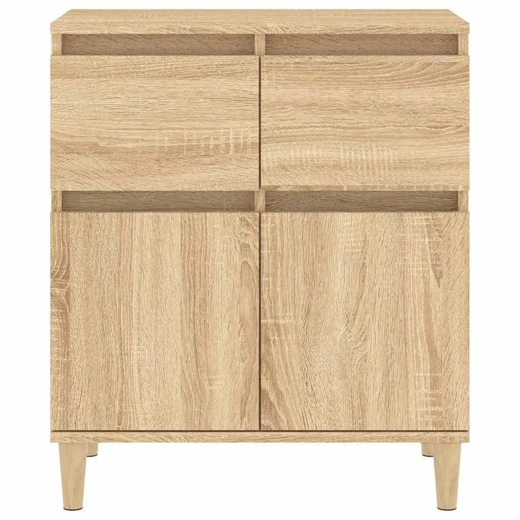 Sideboard Storage Cabinet Brown 60x35x70cm Engineered Wood with Drawers and Compartments