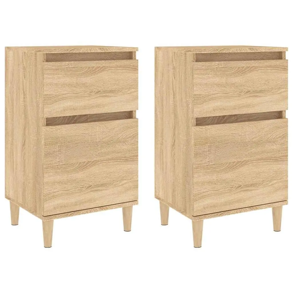 Bedside Cabinet 40x35x70cm Brown Storage Organiser Bedroom Furniture