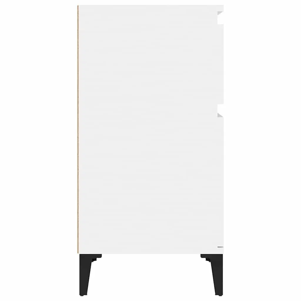 Bedside Cabinets 2 pcs White 40x35x70 cm Engineered Wood Storage Nightstand Furniture