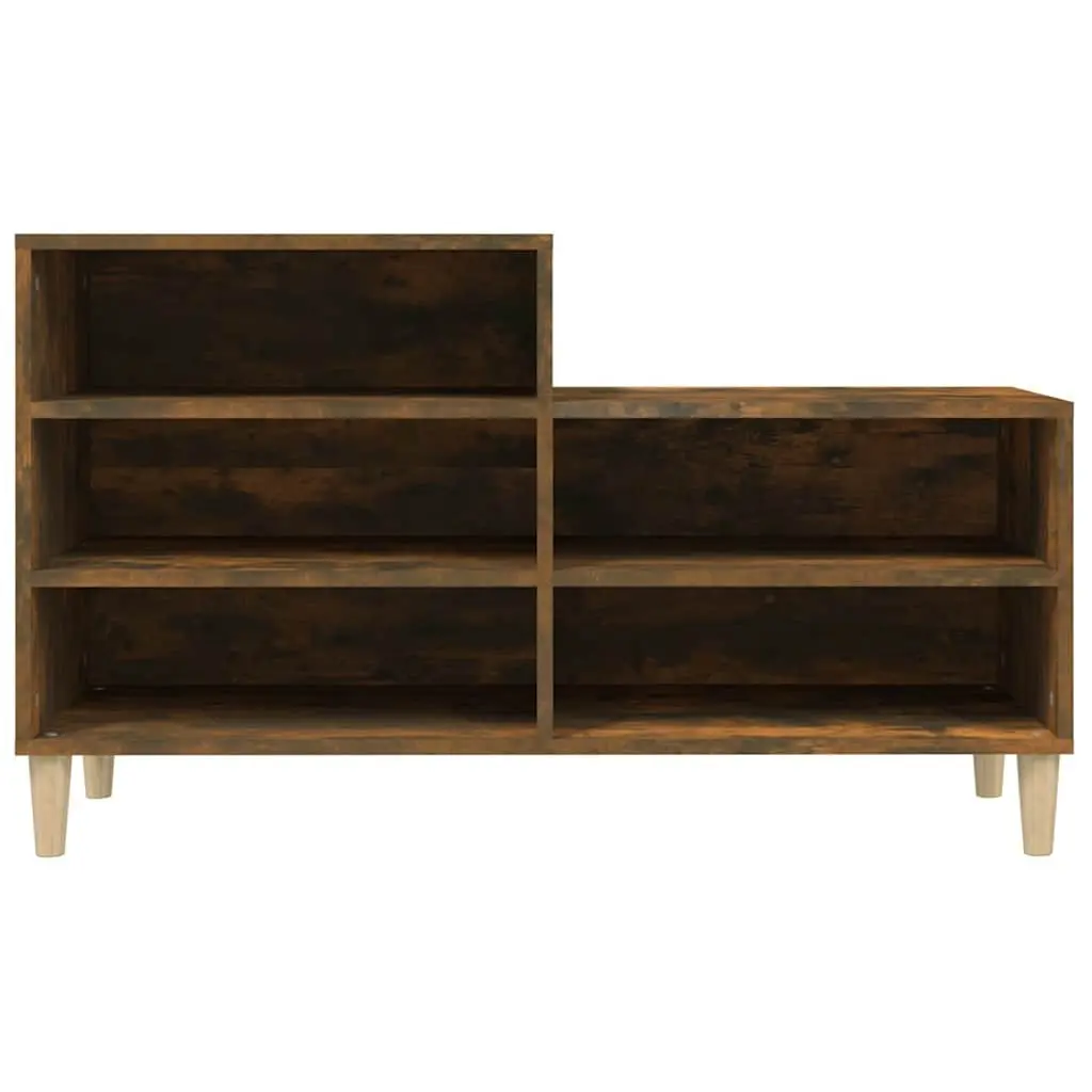 Shoe Cabinet with 5 Compartments Brown Engineered Wood Storage Organiser