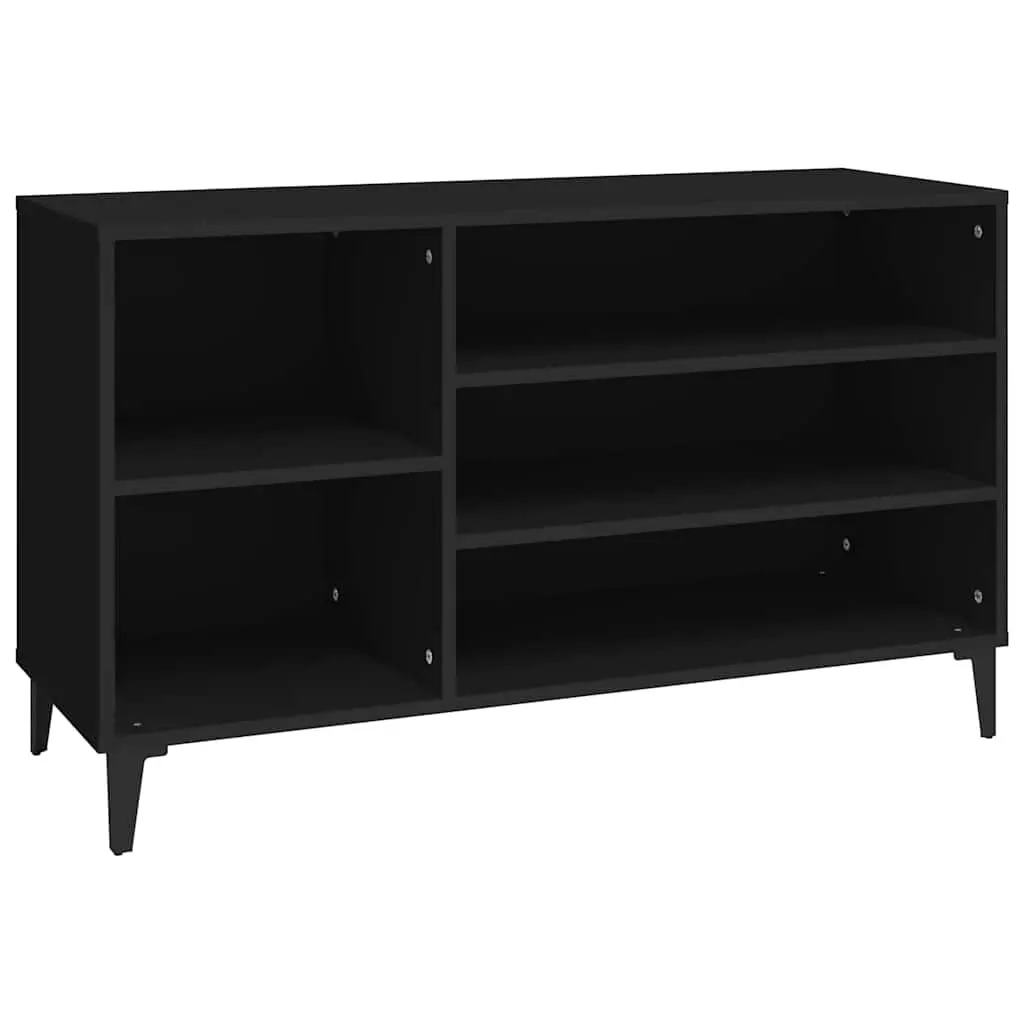 Shoe Cabinet Black 102x36x60 cm Storage Organiser Engineered Wood