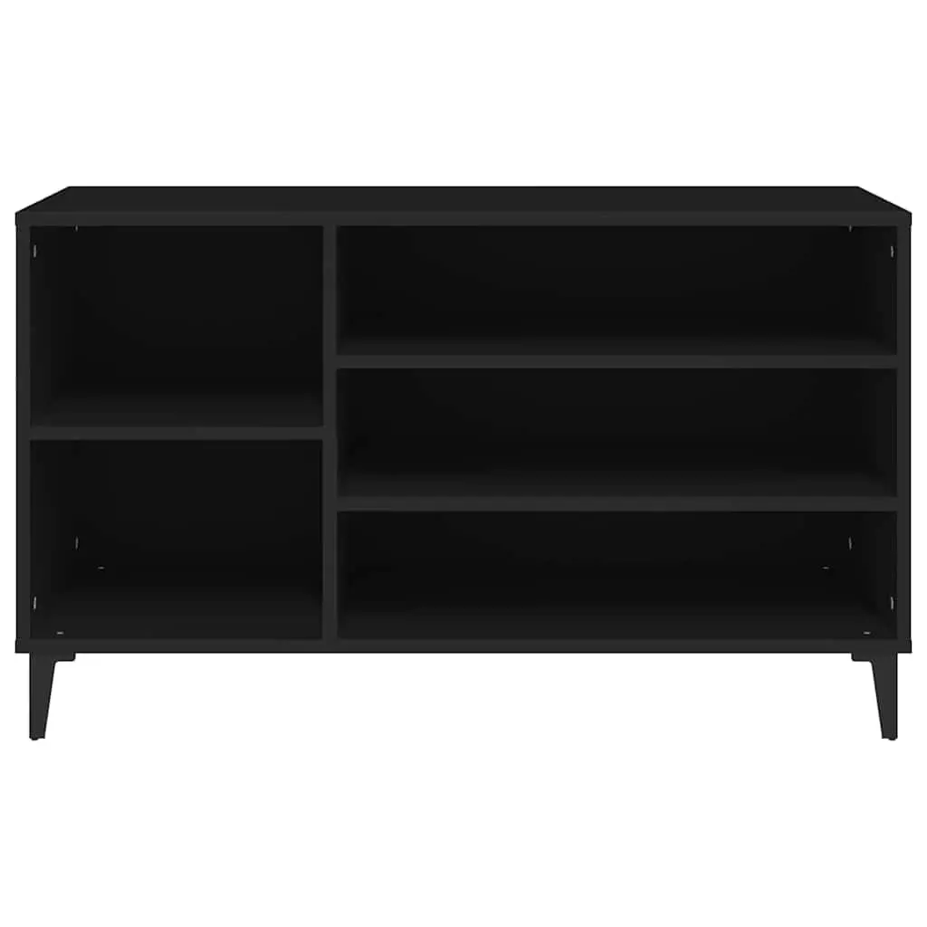 Shoe Cabinet Black 102x36x60 cm Storage Organiser Engineered Wood