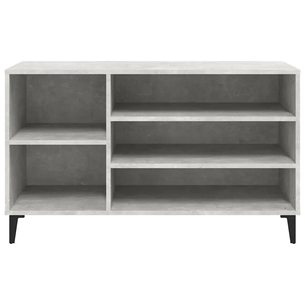 Shoe Cabinet Grey Engineered Wood Storage Organiser with Multiple Compartments and Stable Top for Entryway Hallway or Bedroom
