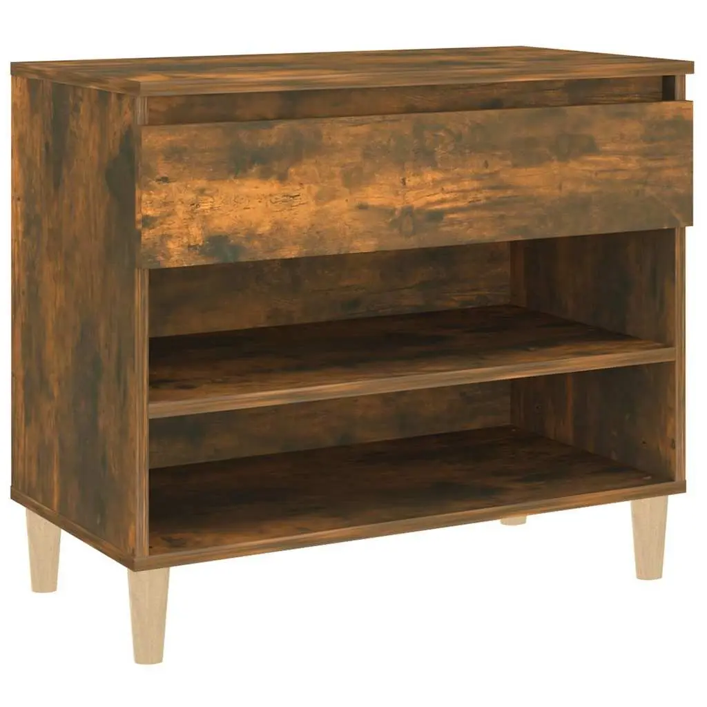 Shoe Cabinet Storage Organiser 70x36x60cm Brown Engineered Wood