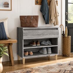 Grey Sonoma Shoe Cabinet for a Clutter-Free Entryway