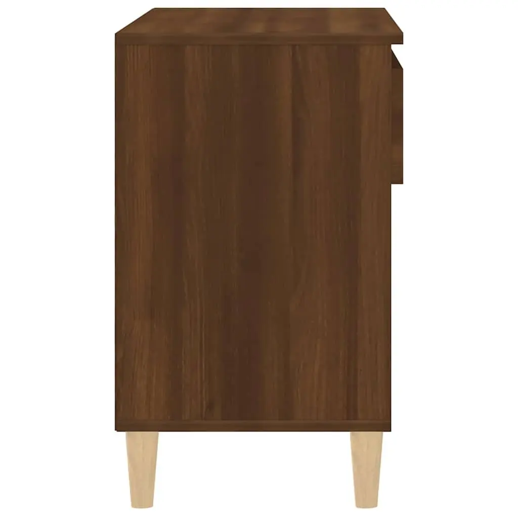 Shoe Cabinet 70x36x60 cm Brown Oak Engineered Wood Storage Organiser