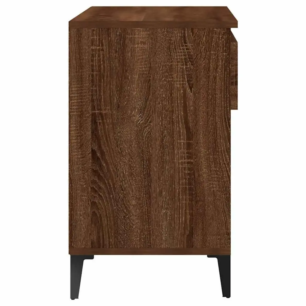 Shoe Cabinet 70x36x60 cm Brown Oak Engineered Wood Storage Organiser