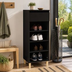 Enhance Your Space with a Black Shoe Cabinet 40x36x105cm