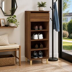 Organise Your Space with Brown Oak Shoe Cabinet