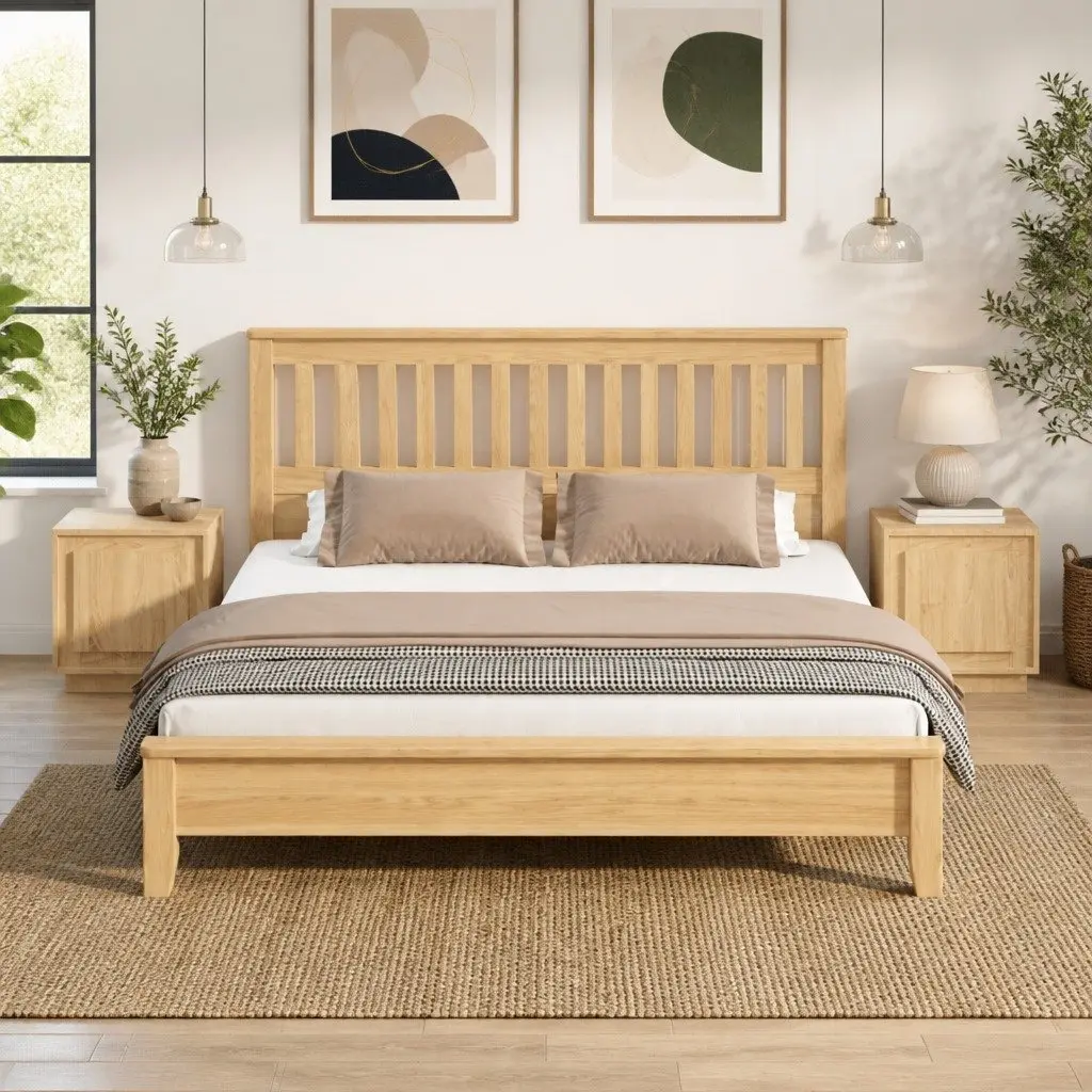 Bedside Cabinets 2 pcs Brown Engineered Wood Modern Nightstand Storage Table