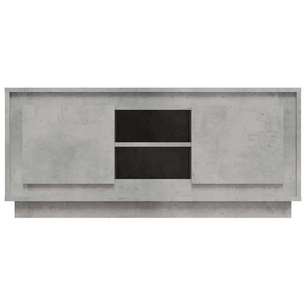 TV Cabinet Grey 102x35x45 cm Engineered Wood Storage Unit with 4 Compartments