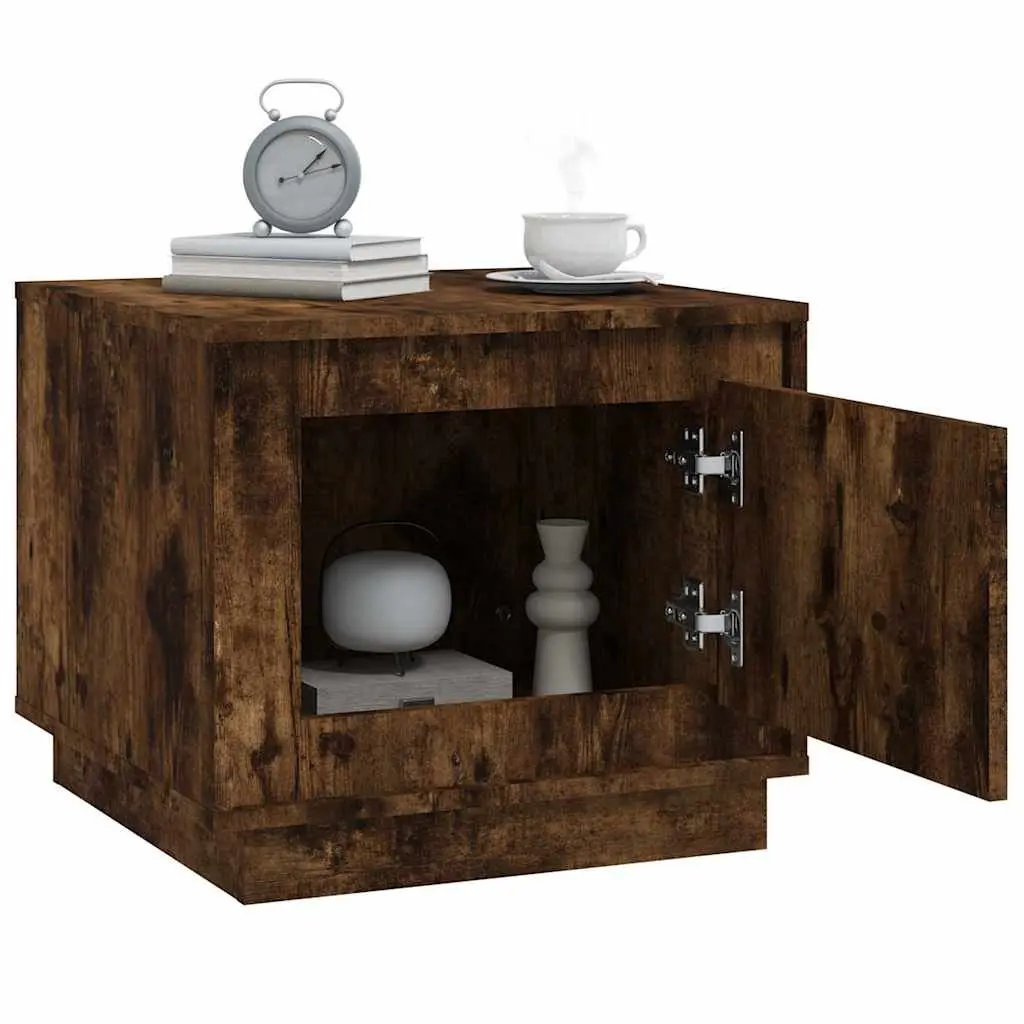 Coffee Table 51x50x44cm Smoked Oak Storage Door Engineered Wood