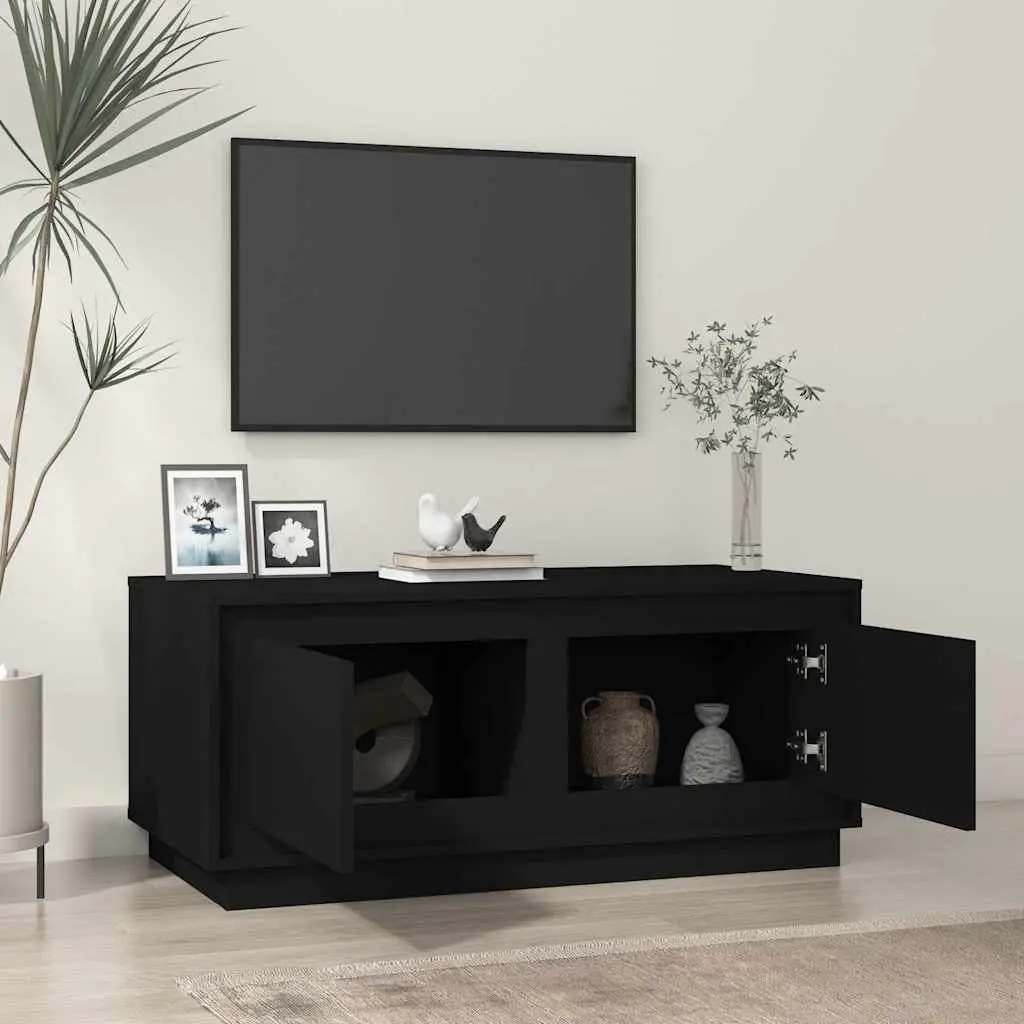 Coffee Table Black 2 Compartment Storage Living Room Furniture