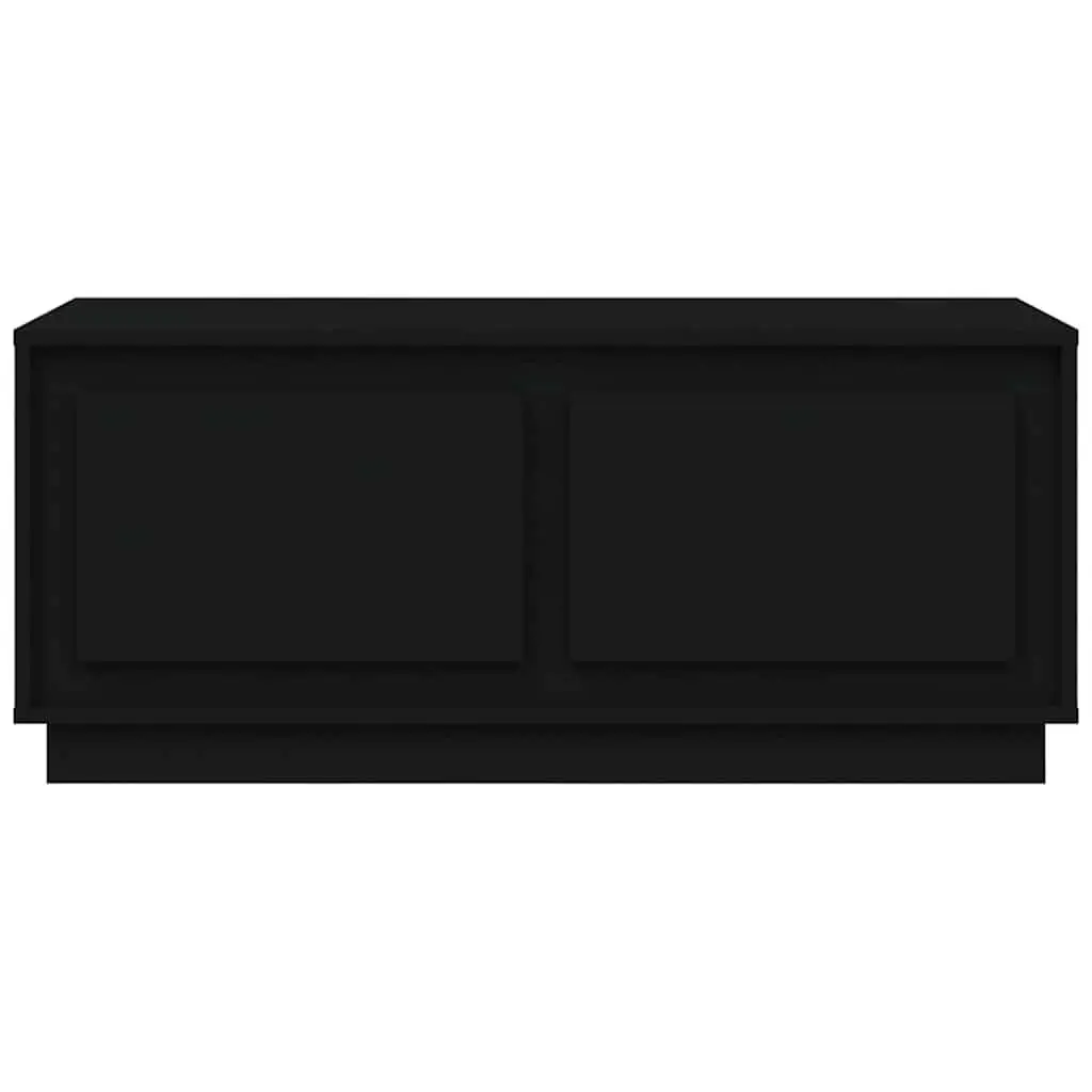 Coffee Table Black 2 Compartment Storage Living Room Furniture