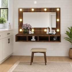 Enhance Your Space with a Brown Oak LED Mirror Cabinet