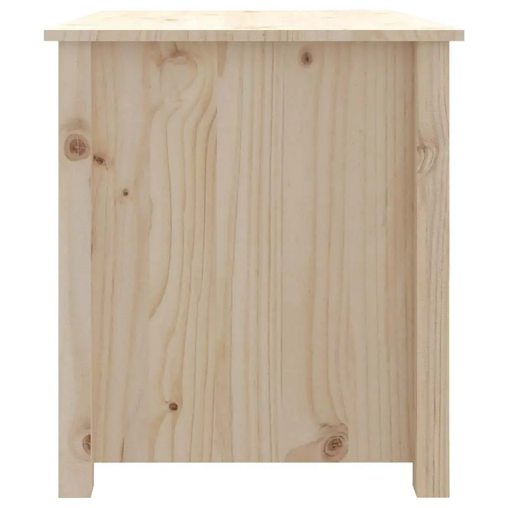 Coffee Table 71x49x55cm Solid Pine Wood 4 Storage Compartments Brown