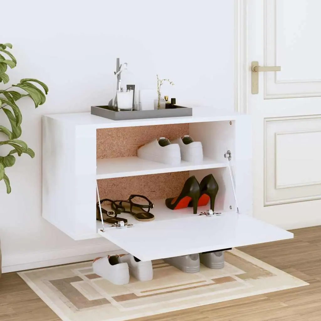 Wall-Mounted Shoe Organiser with Ample Storage