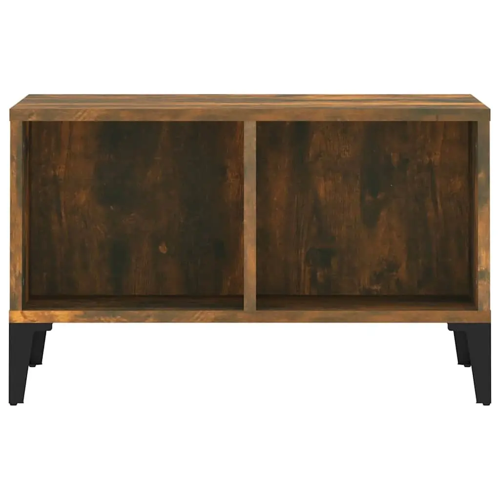 Coffee Table 60x50x36.5cm Industrial Style with Storage Compartments Brown