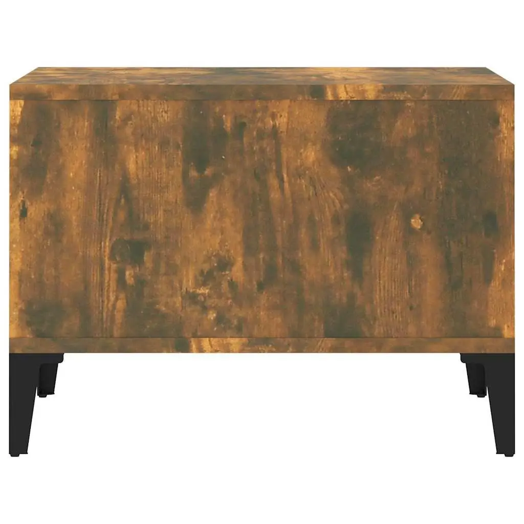 Coffee Table 60x50x36.5cm Industrial Style with Storage Compartments Brown
