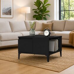 Sleek Black Coffee Table for a Chic Living Room