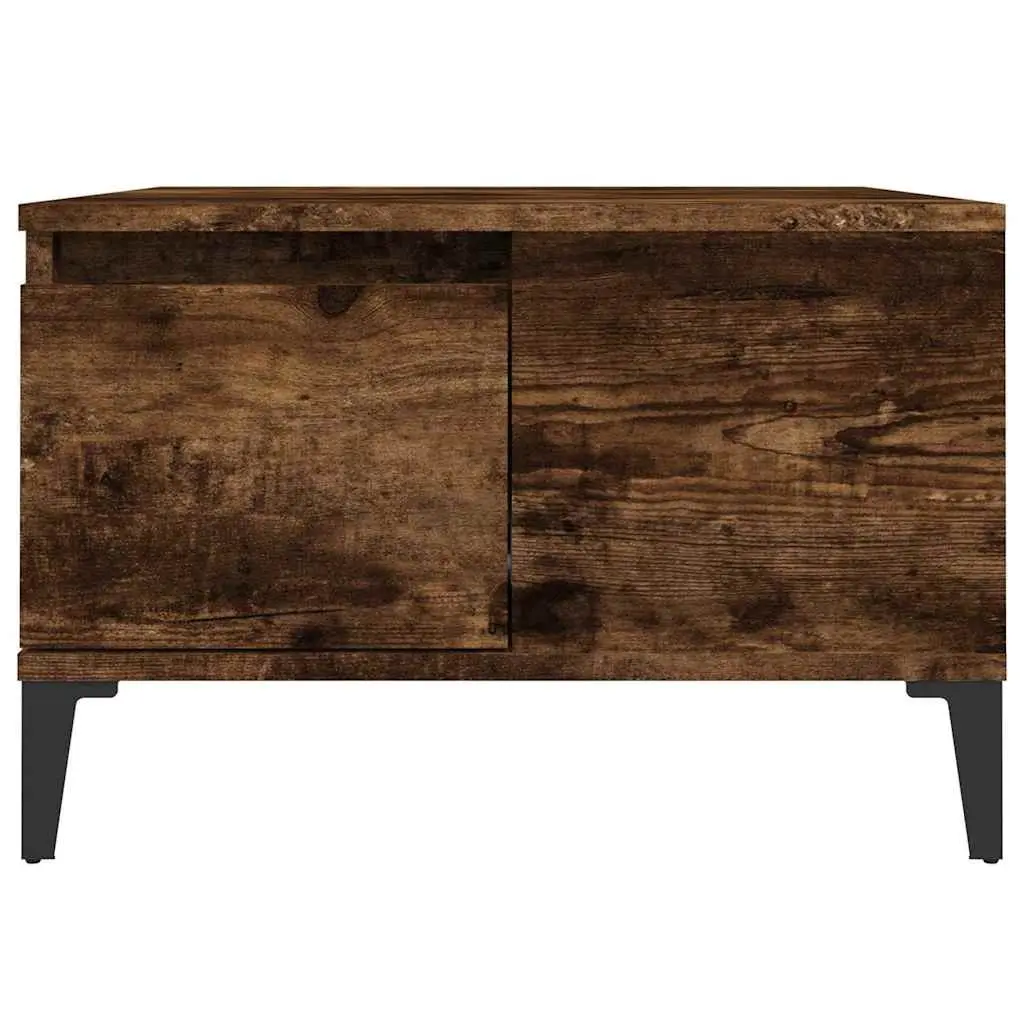 Coffee Table 55cm Brown Engineered Wood with Storage Drawer and Open Compartment