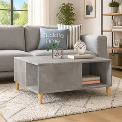 80x80x36.5 cm Grey Coffee Table for Modern Spaces