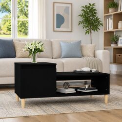 Stylish Black Storage Coffee Table to Elevate Your Living Space